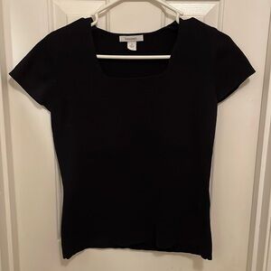 Ribbed square neck shirt